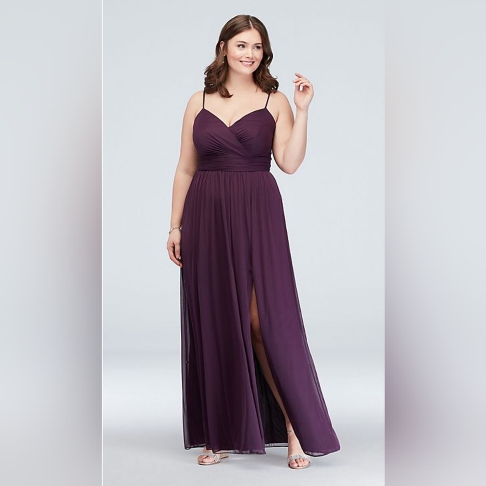 David's Bridal Deep Purple Gown